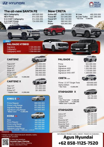 Promo Pricelist Harga Hyundai daanmogot Terbaru 2025